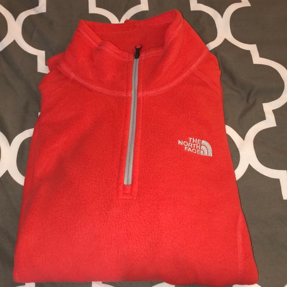 Orange/red North Face Fleece